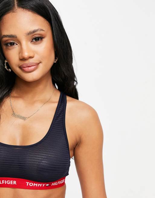 Tommy Hilfiger Logo Mesh Bra Top