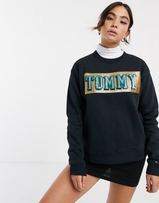 tommy hilfiger high neck logo sweatshirt