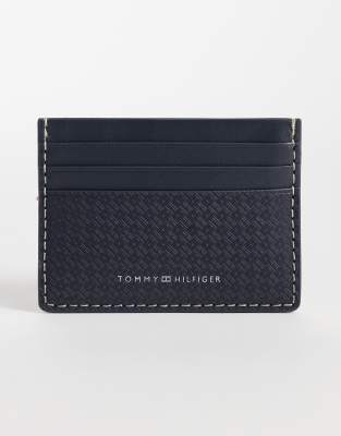 Tommy Hilfiger Tommy Hilfiger Micro embossed flag logo cardholder in navy