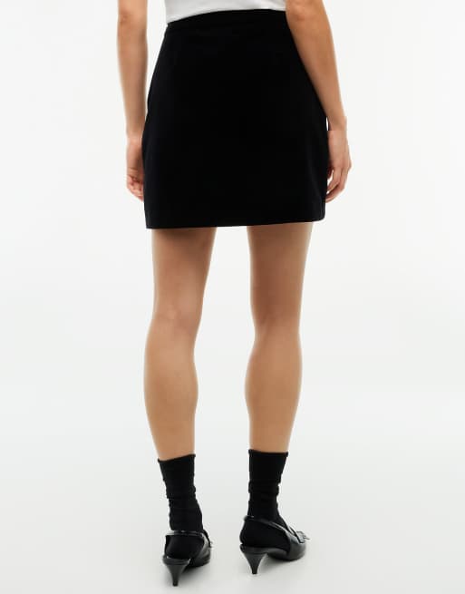 Tommy Hilfiger mini-jupe en velours noire, 4 de 5
