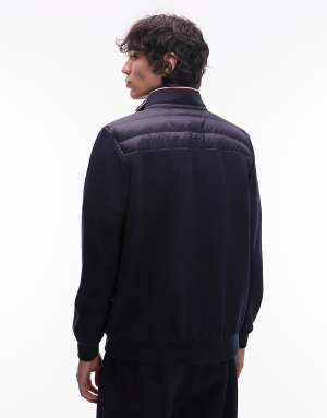 Tommy Hilfiger mix media padded jacket in navy