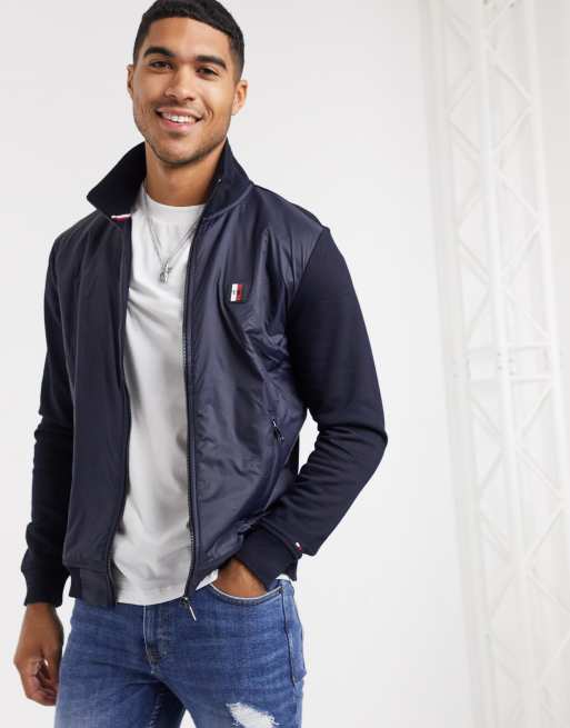 Tommy hilfiger mixed store media zip through jacket