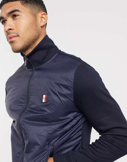 Tommy Hilfiger mixed zip through jacket