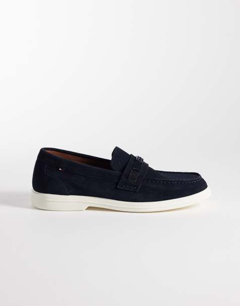 Tommy Hilfiger - Mocassini in camoscio blu navy - view 1