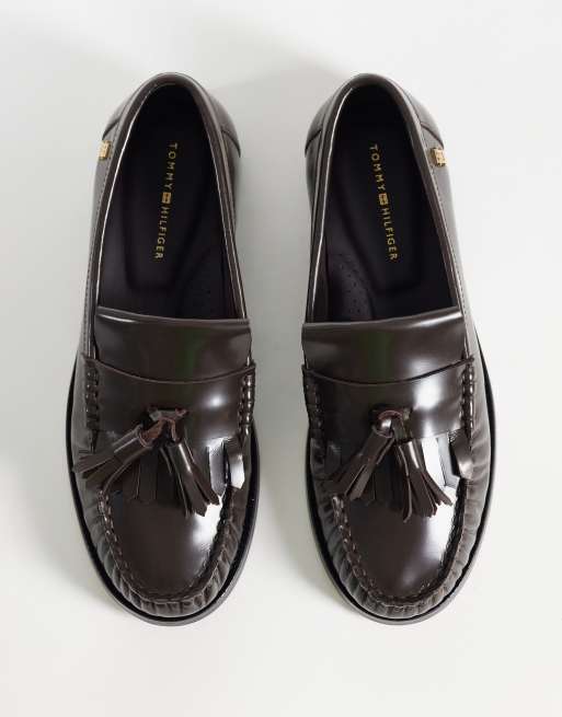 Tommy Hilfiger - Mocassini marroni con nappe, 2 di 4