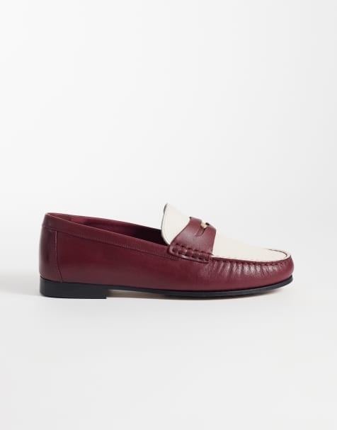 Tommy Hilfiger - Mocassini marroni e bianchi con moneta a contrasto - view 1