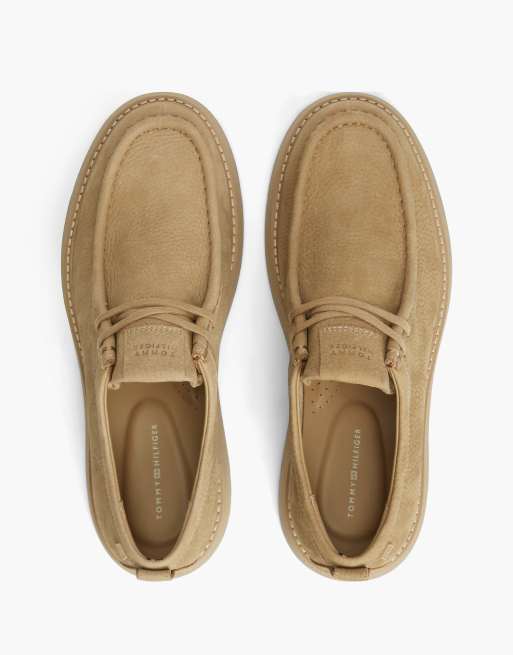 Tommy Hilfiger mocassins à lacets en cuir à bout mocassin beige, 3 de 7