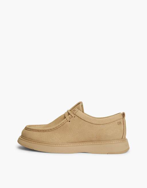Tommy Hilfiger mocassins à lacets en cuir à bout mocassin beige, 7 de 7