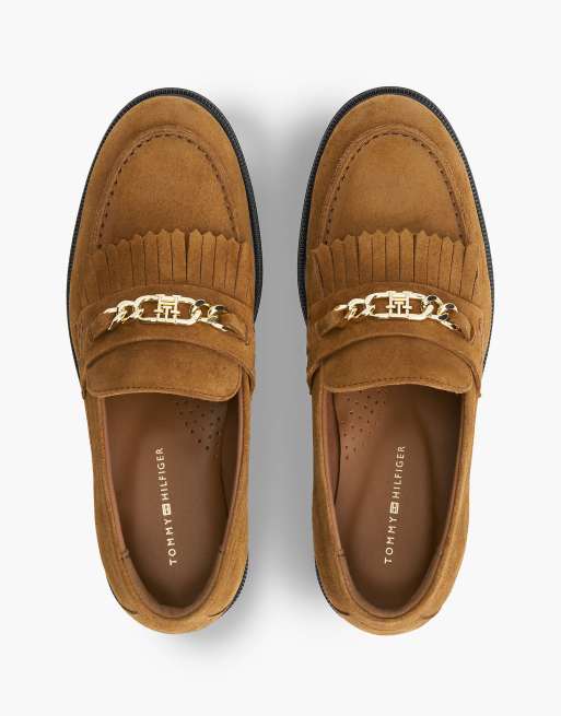 Tommy Hilfiger mocassins à mors à franges en daim marron, 3 de 7