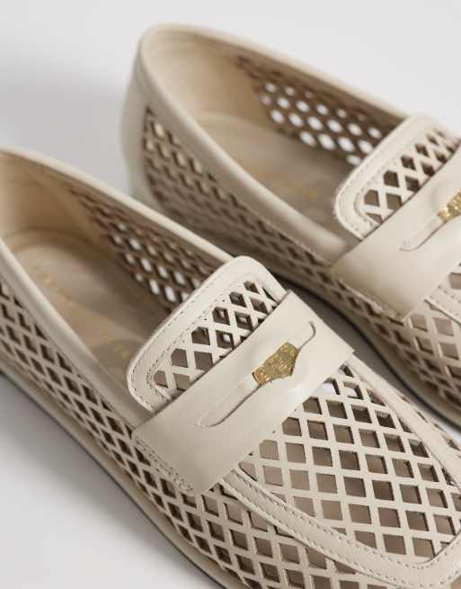 Tommy Hilfiger - Mocassins découpés au laser avec détail pièce de monnaie - Beige, 2 de 4