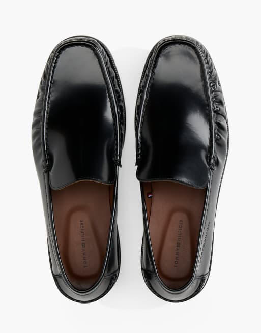 Tommy Hilfiger mocassins en cuir à étiquette New York noirs, 3 de 7