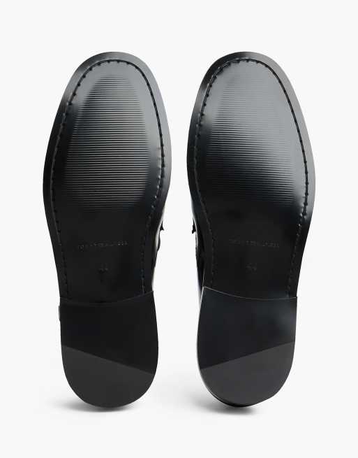 Tommy Hilfiger mocassins en cuir à étiquette New York noirs, 5 de 7