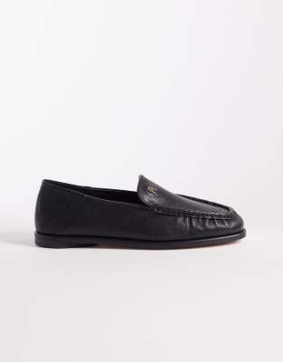 Tommy Hilfiger - Mocassins en cuir avec talon souple et repliable - Noir