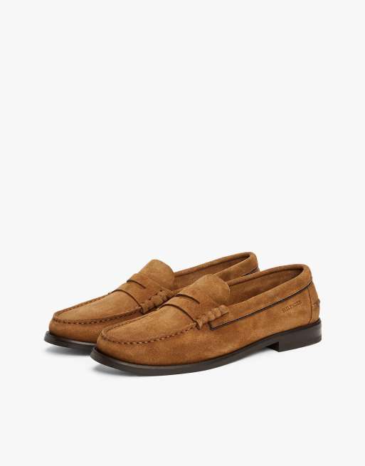 Tommy Hilfiger - Mocassins estampés en daim - Marron