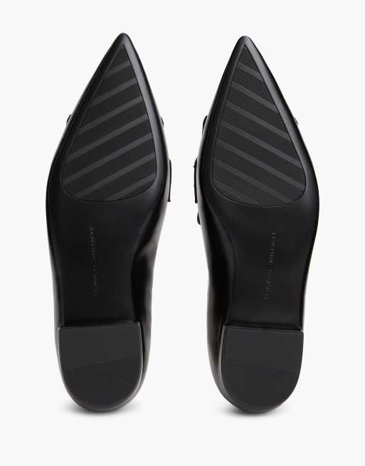 Tommy Hilfiger mocassins penny à bout pointu en cuir noir, 5 de 7