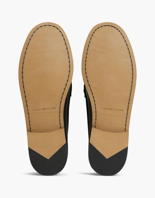 Tommy Hilfiger mocassins penny à rayures globales noirs, 5 de 7