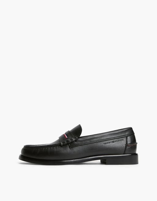 Tommy Hilfiger mocassins penny à rayures globales noirs, 7 de 7