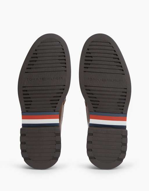 Tommy Hilfiger mocassins penny en cuir texturé marron, 5 de 7