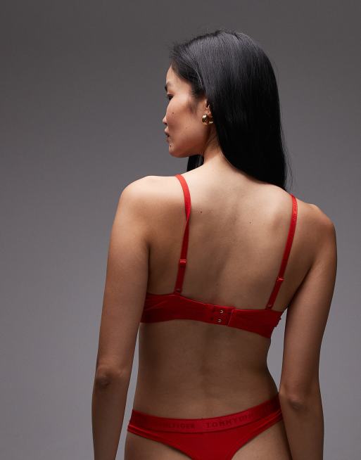 Tommy Hilfiger - Modern Logo - Reggiseno a triangolo rosso, 4 di 4