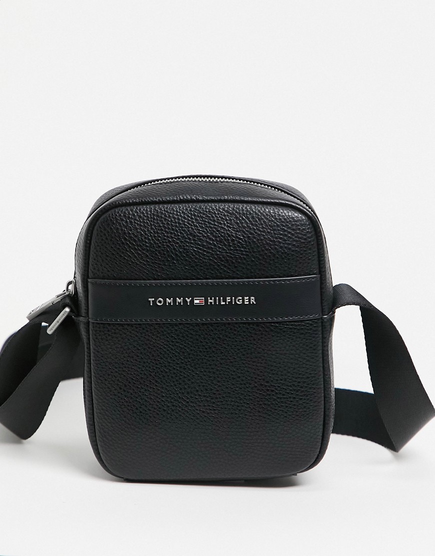 Tommy Hilfiger modern mini reporter crossbody bag in black