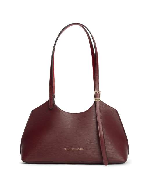 Tommy Hilfiger Modern mini tote bag in burgundy, 2 of 4