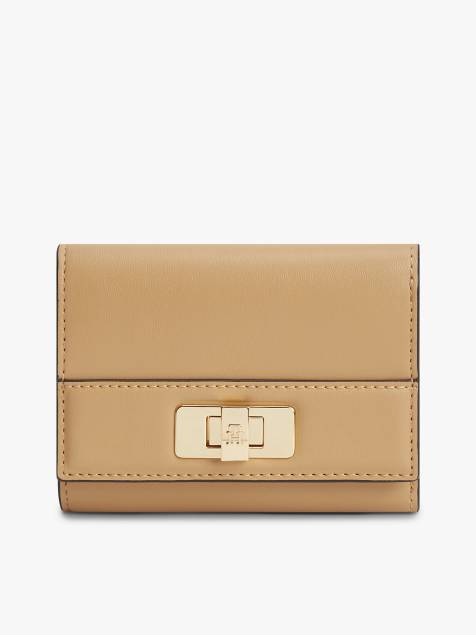 Tommy Hilfiger - Modern - Portefeuille à trois volets avec fermoir pivotant et monogramme TH - Kaki - view 1