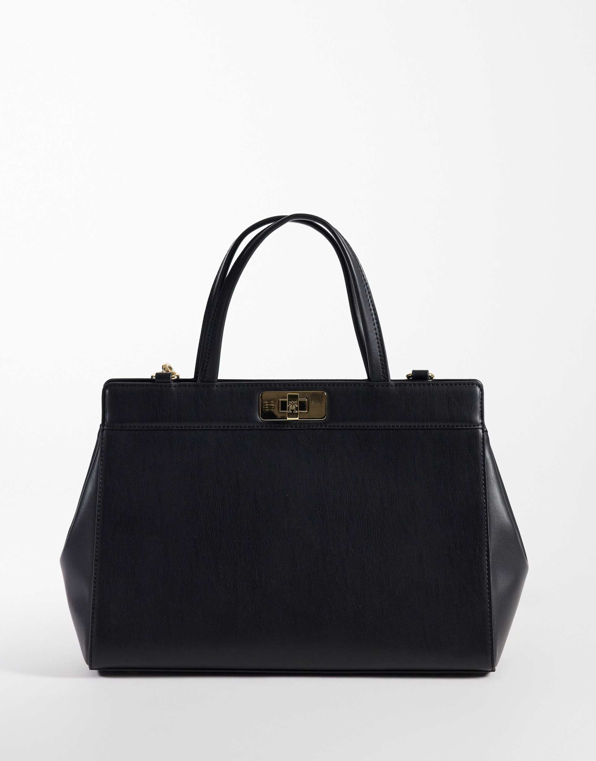 tommy hilfiger modern satchel in black