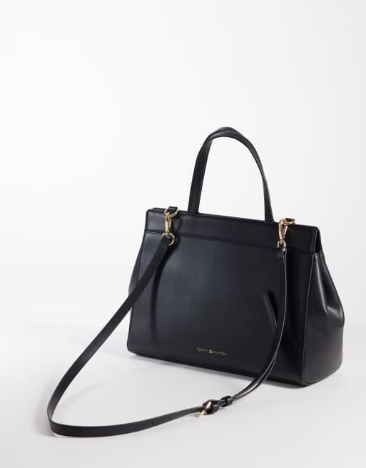 Tommy Hilfiger modern satchel in black, 3 of 4
