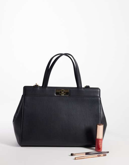Tommy Hilfiger modern satchel in black, 4 of 4