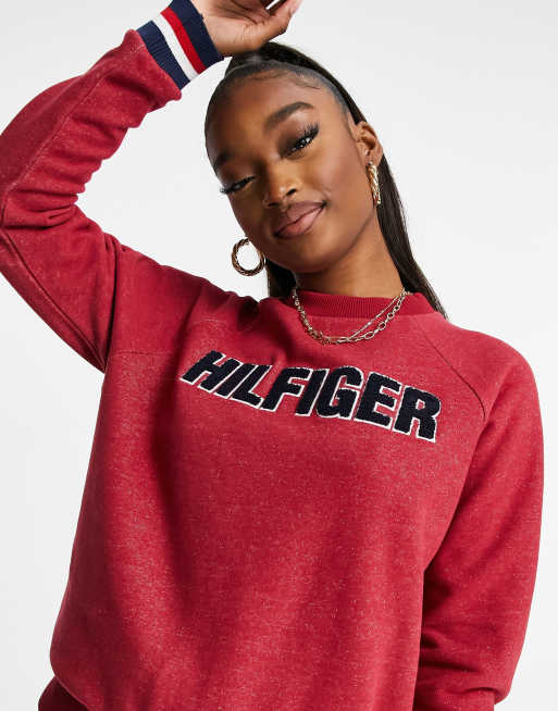 Red store hilfiger sweatshirt