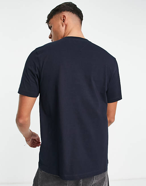 Tommy Hilfiger modern varsity logo cotton t-shirt in navy | ASOS