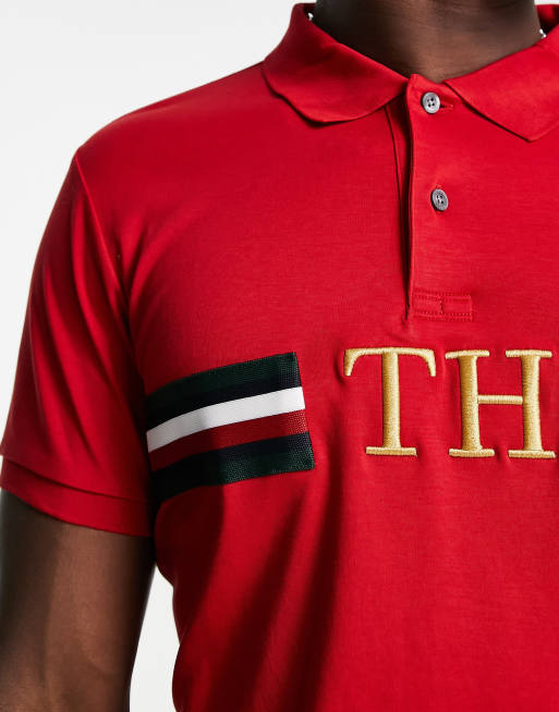 red tommy polo