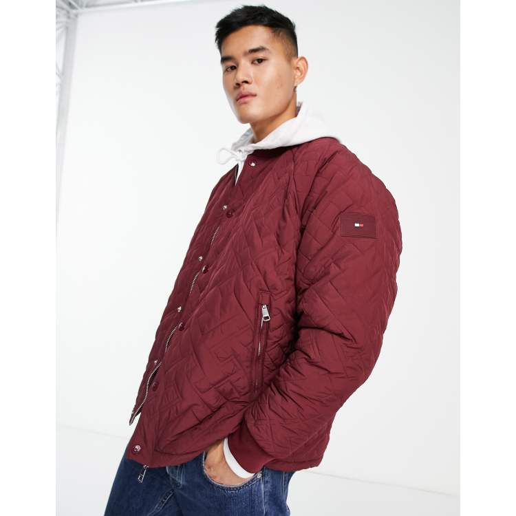 Maroon tommy sale hilfiger jacket