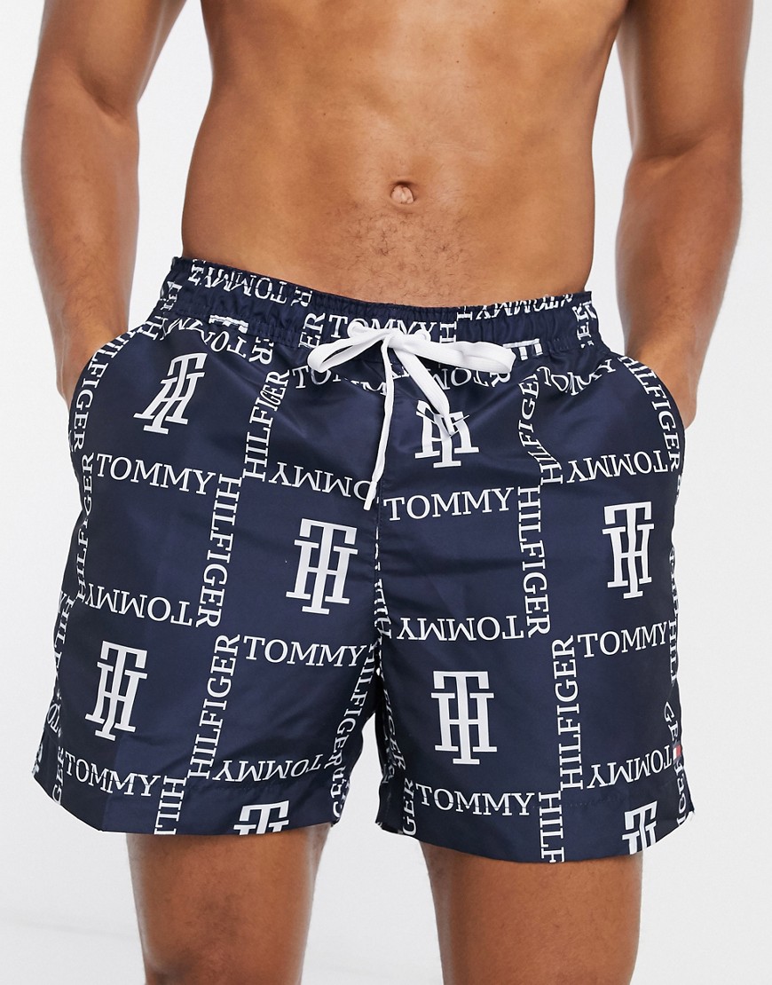 Tommy Hilfiger monogram swim shorts-Navy