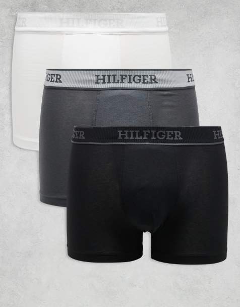 Tommy Hilfiger Monotype 3 pack trunks in grey/white/black - view 1