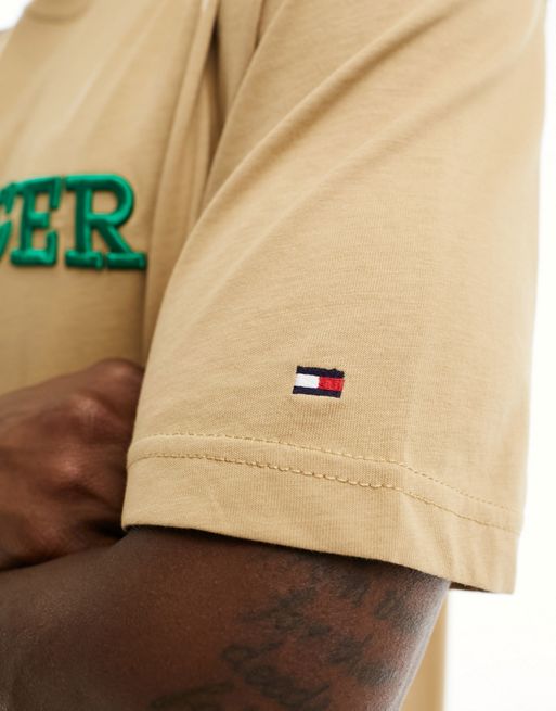 Tommy Hilfiger monotype archive t-shirt in khaki green | ASOS