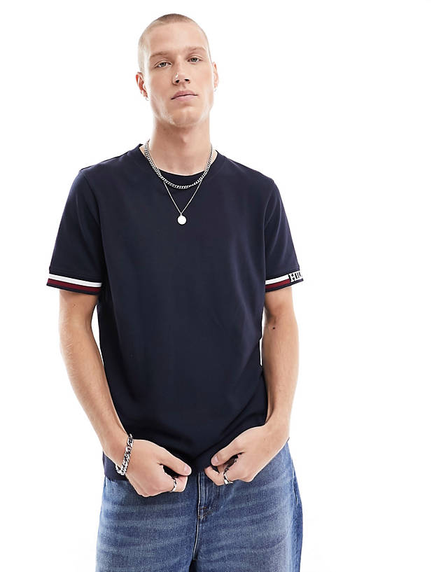 Tommy Hilfiger - monotype bold tipping t-shirt in navy