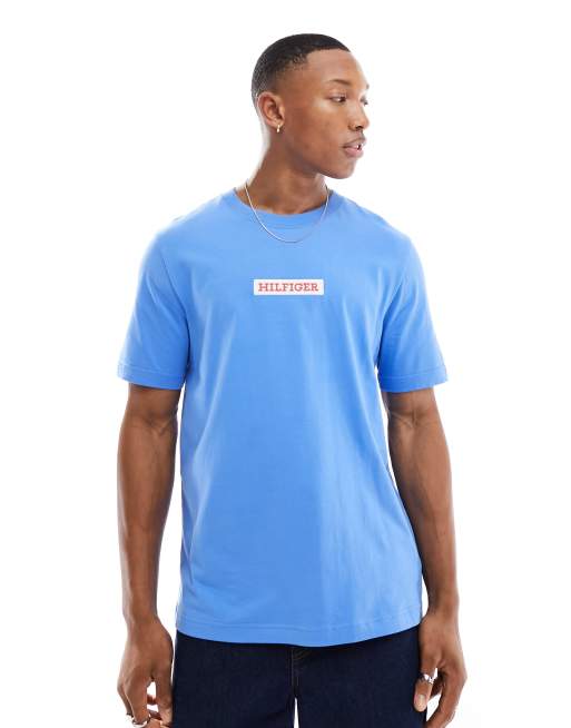 Tommy Hilfiger monotype box T shirt in blue