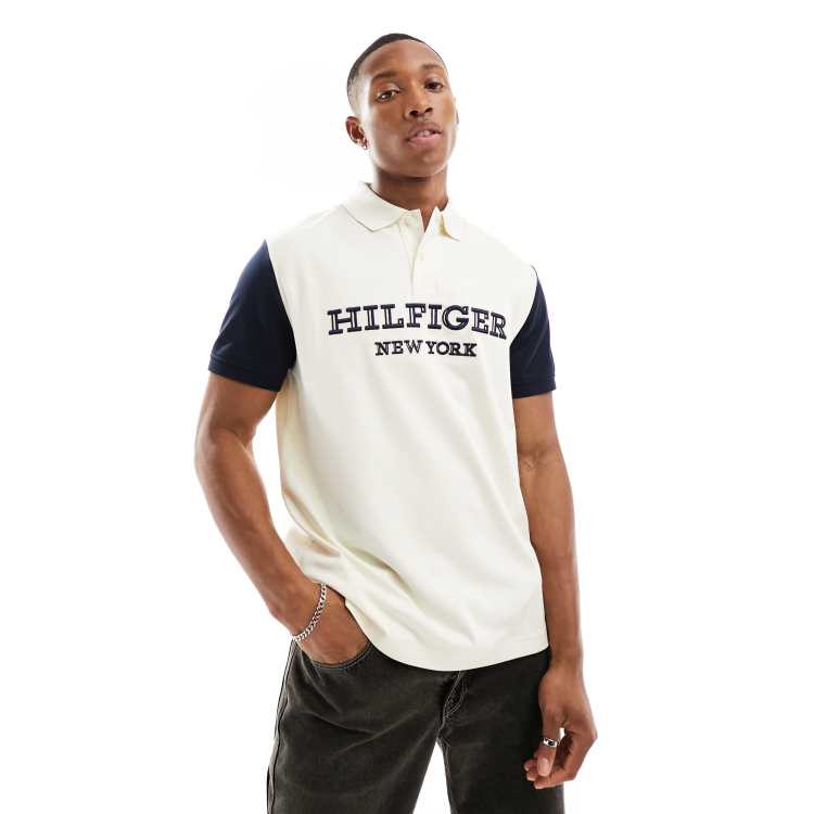 Tommy Hilfiger NYC Logo Polo Shirt Navy