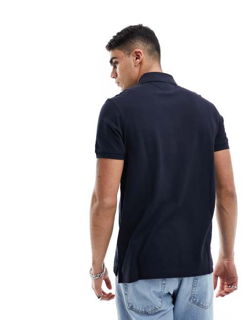 Tommy Hilfiger monotype colourblock regular polo shirt in navy ASOS