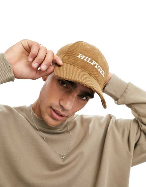 Hilfiger desert khaki cap Tommy corduroy ASOS monotype | in