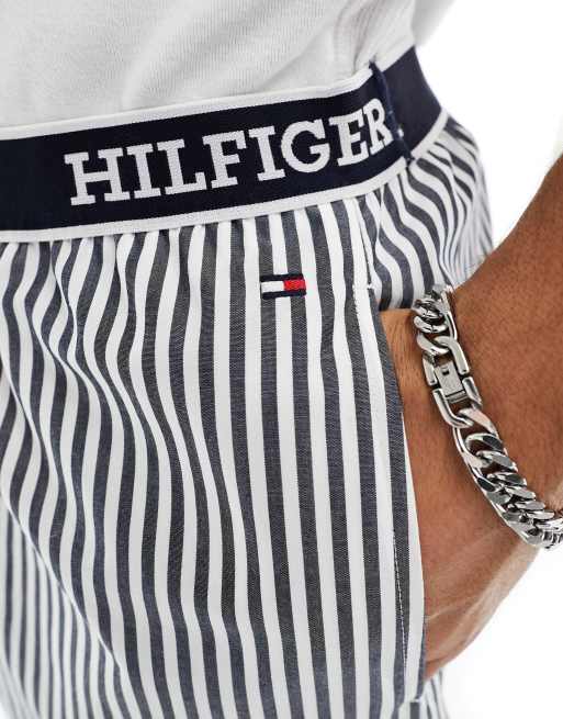Tommy Hilfiger monotype lounge pants in blue stripe ASOS