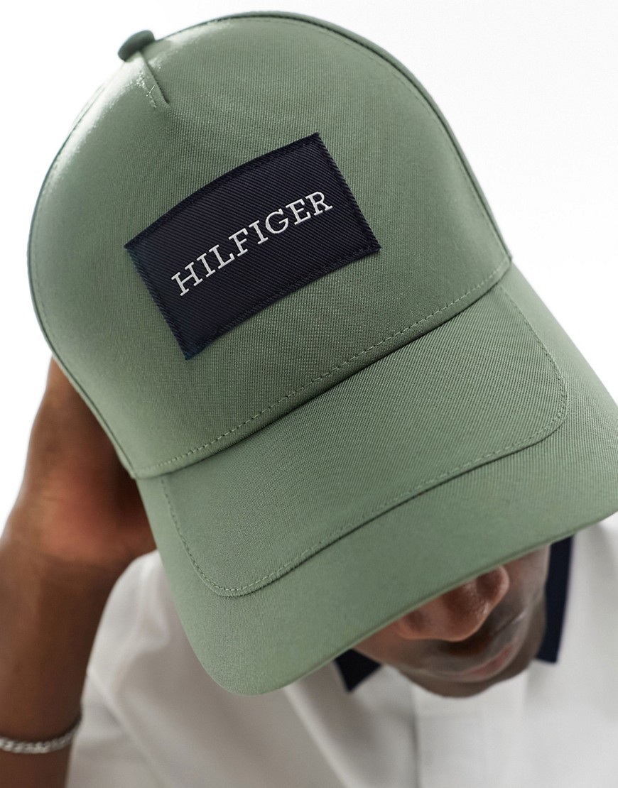 Tommy Hilfiger monotype seasonal 5 panel cap hat in green