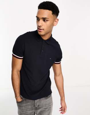 Tommy Hilfiger Monotype Slim Fit Polo In Blue | ModeSens