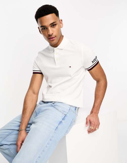 Tommy polo wit clearance