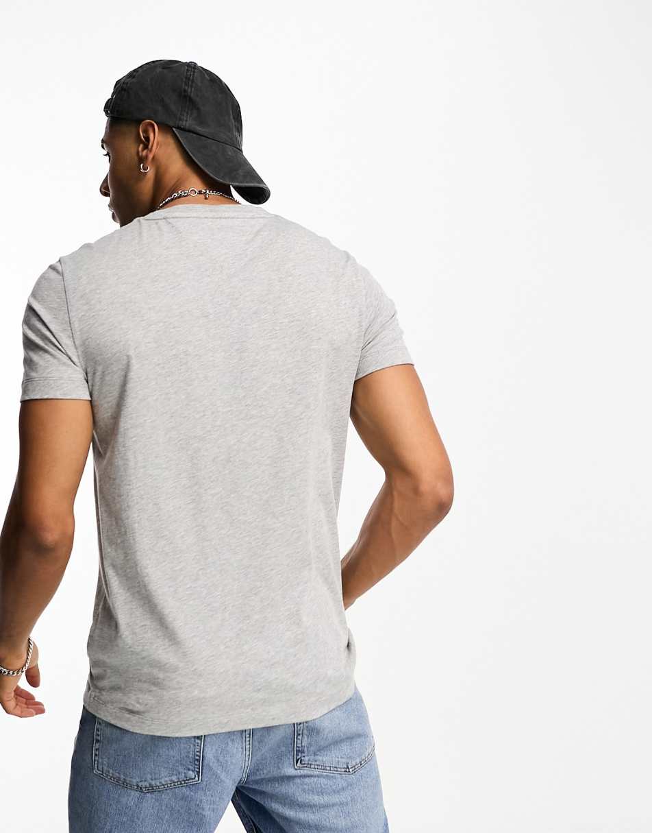 Tommy Hilfiger monotype stripe logo t-shirt in grey 2