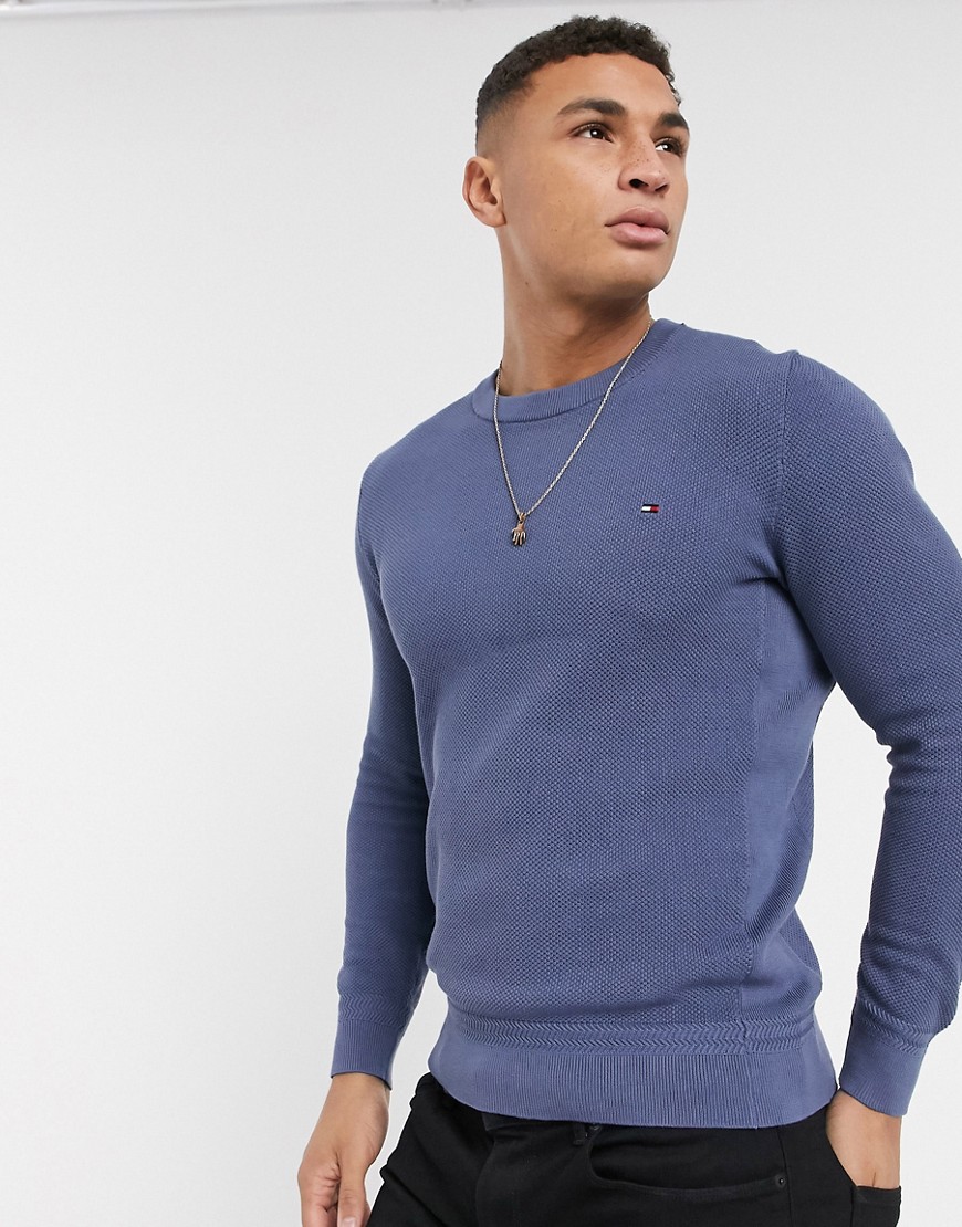Tommy Hilfiger – Mörkblå, klassisk tröja med logga-Marinblå