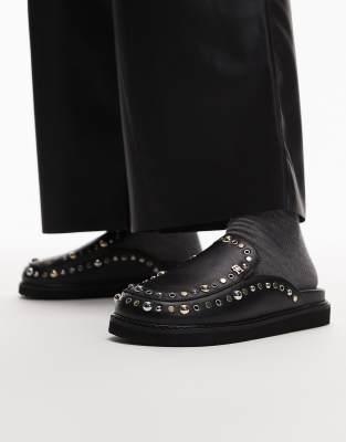 Tommy Hilfiger - Mules cloutées - Noir