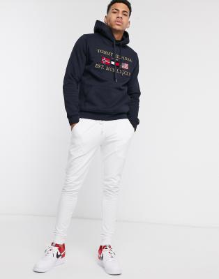 multi flag hilfiger hoodie