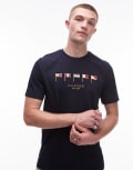 [Tommy Hilfiger] Tommy Hilfiger multi flag logo t-shirt in navy M Desert Sky